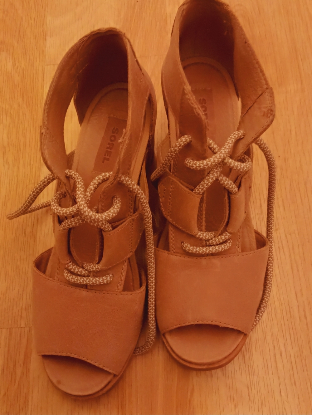 Sorel Joanie Lace-Up Wedge Sandals Women's Size 8.5 - Picture 8 of 10